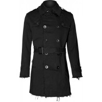 Misere Gothic Men Trench Long Jacket 